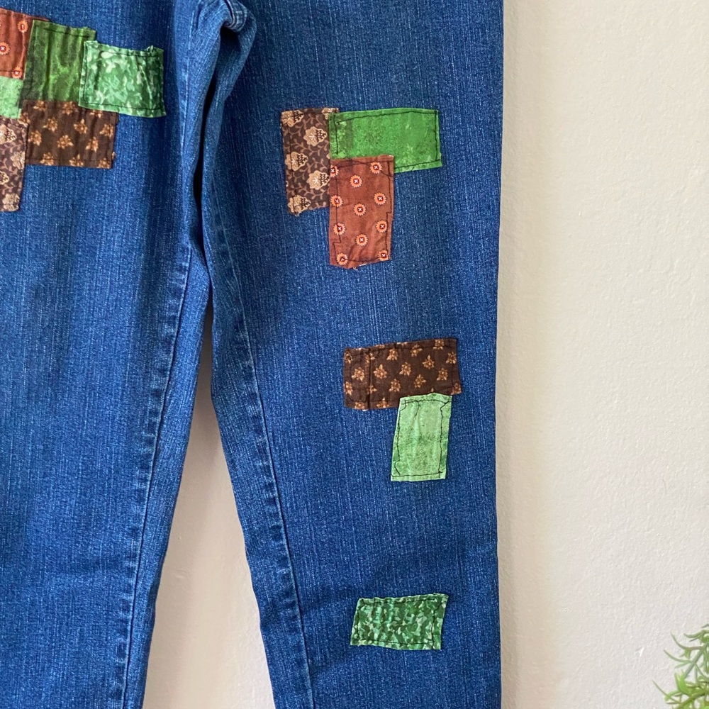 Croft & Barrow Boho Patchwork Pull On Stretch Den… - image 8